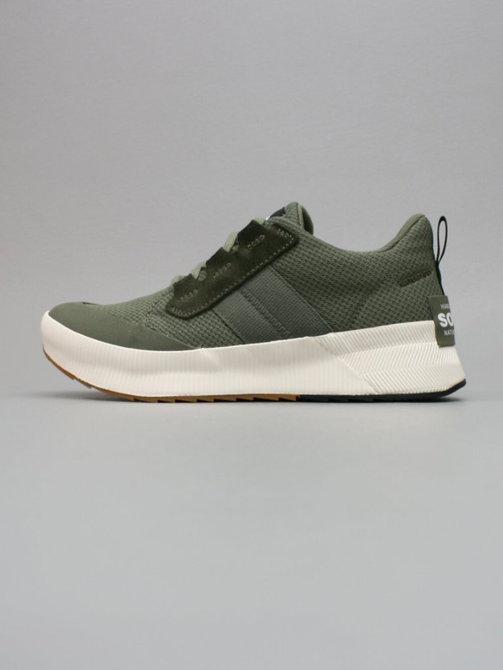 SOREL Ladies 7.5 Out 'N About III Low Stone Sage Green Waterproof Shoes Sneakers - Picture 2 of 12